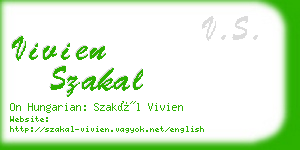 vivien szakal business card